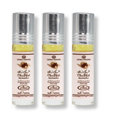 Al Rehab Choco Musk Marshmallow 6ml Roll-On Perfume Oil (3-Pack) | Alcohol-Free, Sweet & Fluffy Marshmallow Fragrance